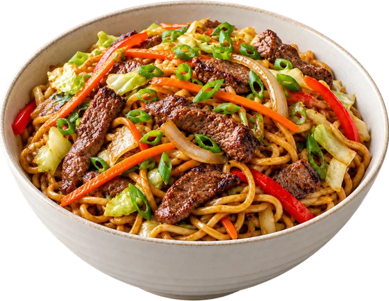 Nouilles sautées au bœuf