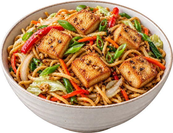 Nouilles sautées végétariennes au tofu