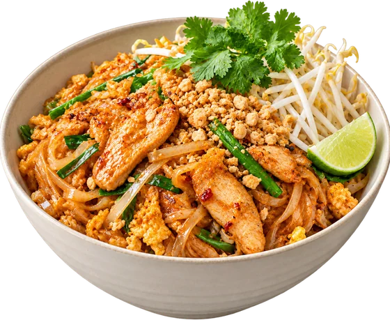 Pad Thaï au poulet